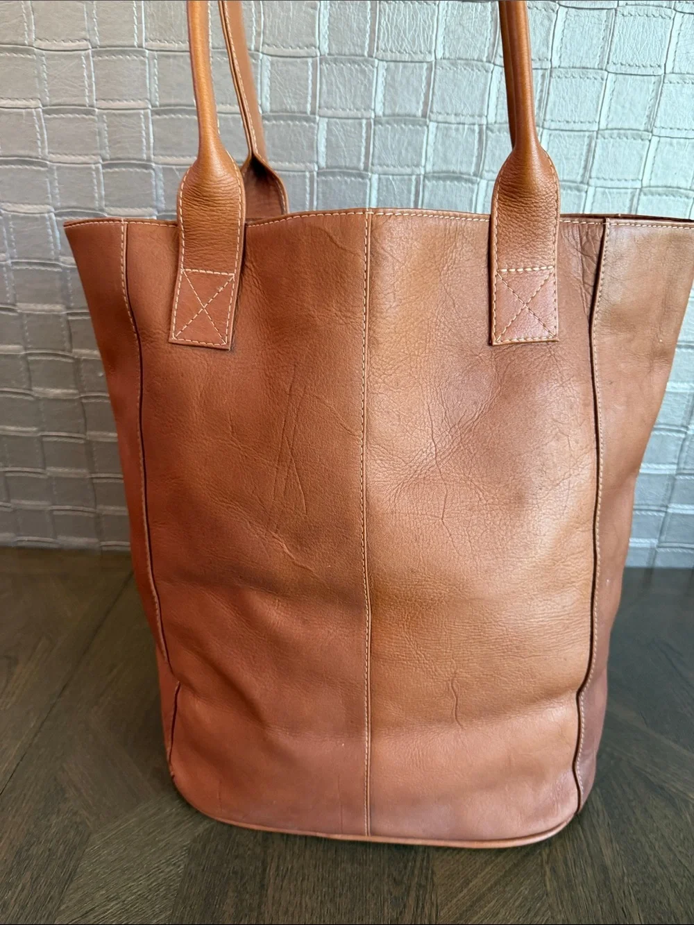 Piel leather shoulder tote bag